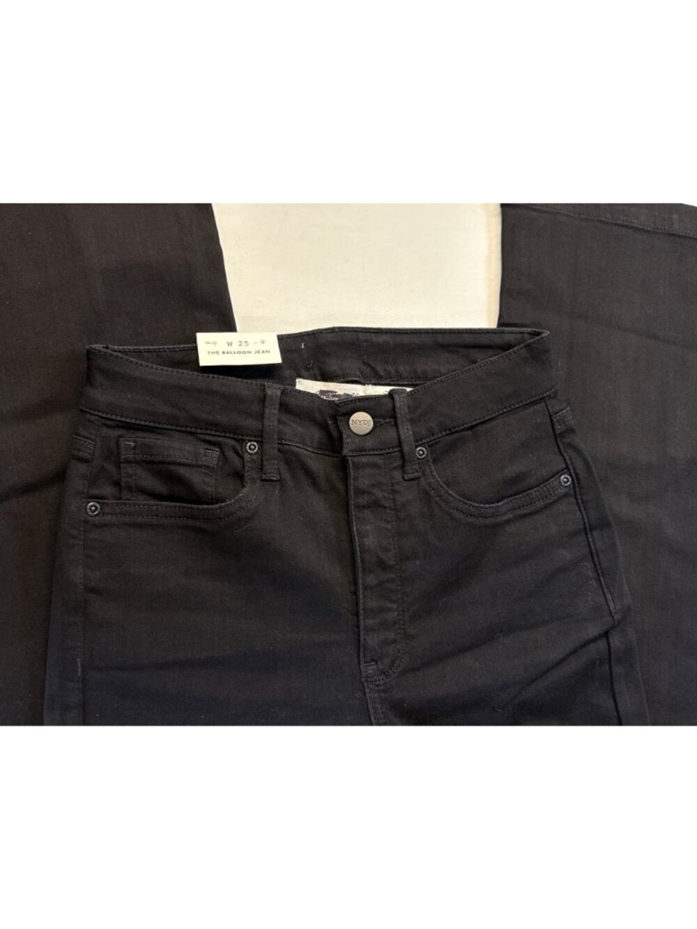 Madewell Womens The Balloon Jean~Size 25~Black Frost NEW w/DAMAGE L7 21 - Picture 9 of 14